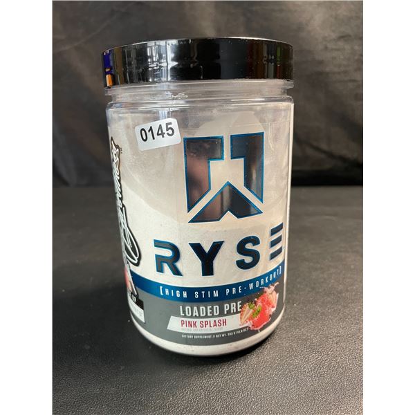 1 Tub of RYSE Loaded High Stim Pre-Workout Powder - Pink Splash (393g) - BB: 08/2025