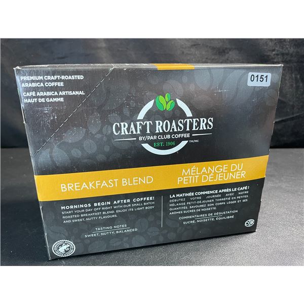 1 Box of Craft Roasters Breakfast Blend Arabica Coffee - Light Roast - 20 K-Cup Pods (200g)