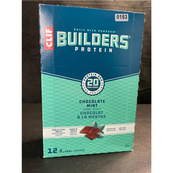 1 Box of CLIF 20G Protein Bars - Chocolate Mint Flavour - 12 Bars Included - BB: April 09/2025