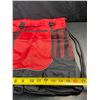 Image 3 : 2 Heavy-Duty Drawstring Sports Bags - Large 18" x 17" Size - Black/Red - Brand New