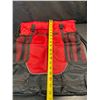 Image 3 : 2 Heavy-Duty Drawstring Sports Bags - Large 18" x 17" Size - Black/Red - Brand New