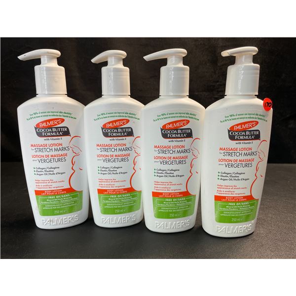 4 Bottles of Palmer's Cocoa Butter Body Lotion for Stretch Marks - 250ml Each