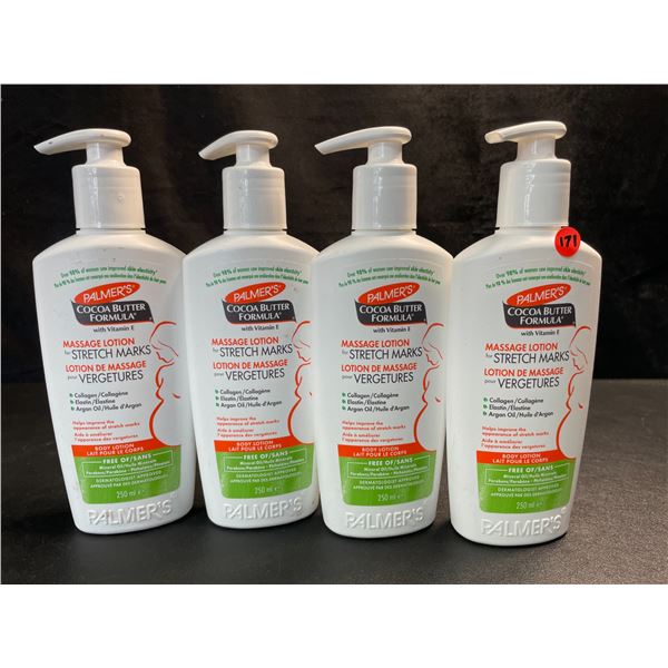 4 Bottles of Palmer's Cocoa Butter Body Lotion for Stretch Marks - 250ml Each