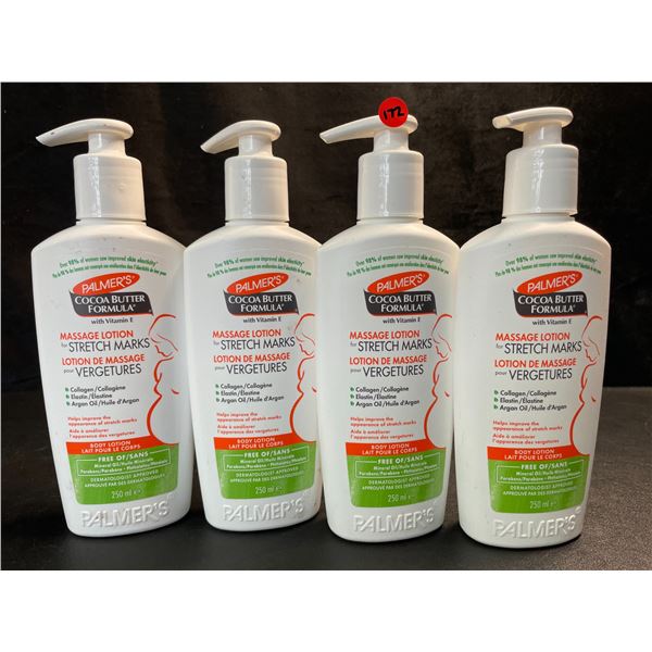 4 Bottles of Palmer's Cocoa Butter Body Lotion for Stretch Marks - 250ml Each