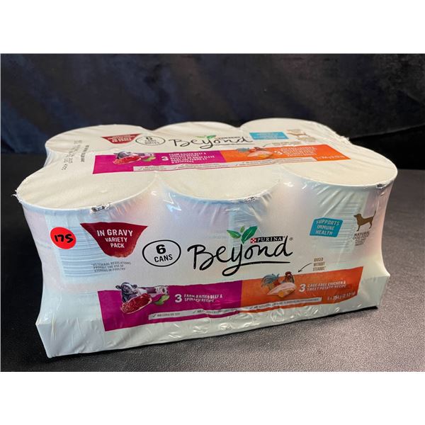 1 Case of Purina Beyond Dog Food - 6 Cans Included (354g) - Assorted Gravy/Wet Food Variety Pack