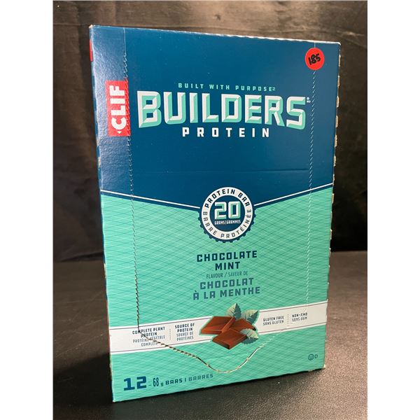 1 Box of CLIF 20G Protein Bars - Chocolate Mint Flavour - 12 Bars Included - BB: April 09/2025