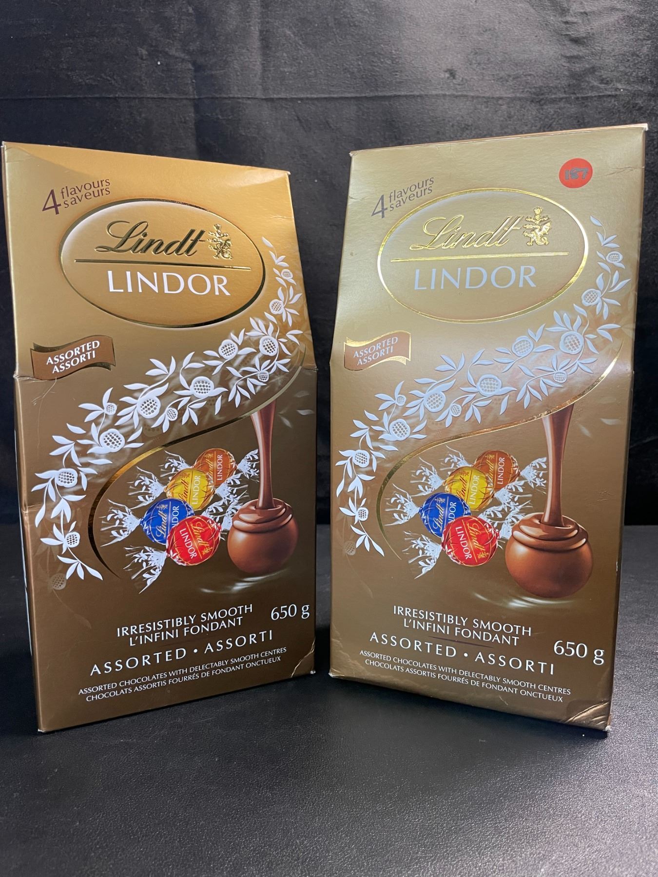 2 Boxes of Lindt Lindor Assorted Chocolates - 650G Each