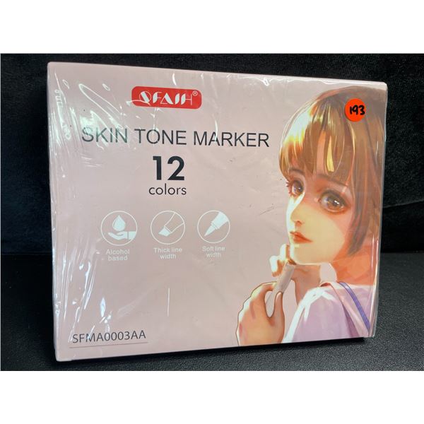 1 Pack of Sfaih Skin Tone Artist Markers - Alcohol Based Markers - 12pc - New Sealed