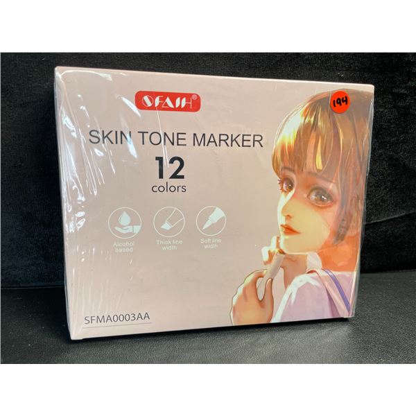 1 Pack of Sfaih Skin Tone Artist Markers - Alcohol Based Markers - 12pc - New Sealed