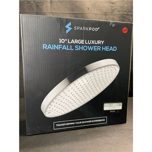 1 Sparkpod 10" Large Luxury Rainfall Shower Head - Brand New!