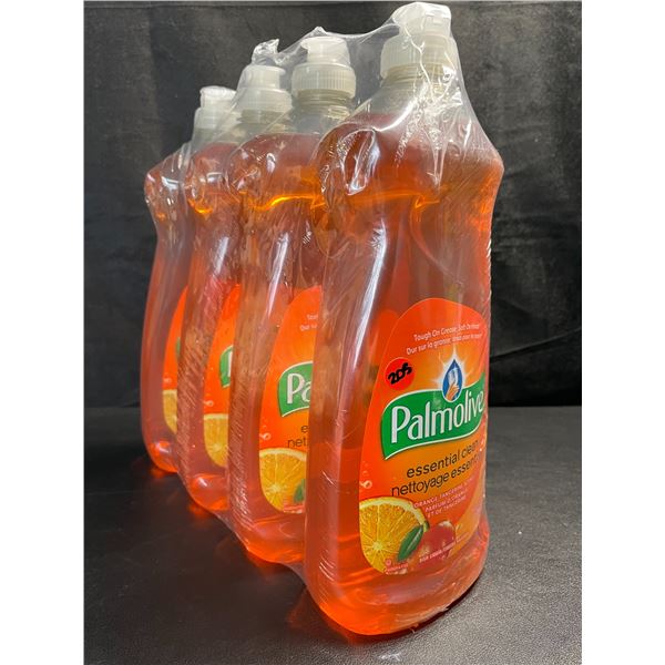 4 Bottles of Palmolive Essential Clean Dish Liquid/Soap - Orange Tangerine Scent - 828ml Each