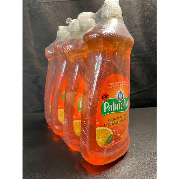 4 Bottles of Palmolive Essential Clean Dish Liquid/Soap - Orange Tangerine Scent - 828ml Each