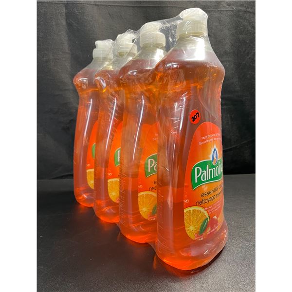 4 Bottles of Palmolive Essential Clean Dish Liquid/Soap - Orange Tangerine Scent - 828ml Each