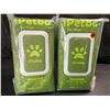Image 1 : 2 Packs of iPetba Unscented Alcohol-Free Pet Wipes - 100pcs Per Pack - (8" x 8" Wipes) - New Sealed