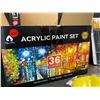 Image 5 : 1 Acrylic Paint Set - 36 Vibrant Colours (60ml each) with Paint Brushes/Accessories - Brand New!