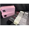 Image 2 : 2 Boxes of TeeHee Women's Leg Warmers/Gift Box Sets - 3PCS Per Set; Extra Long - Brand New!