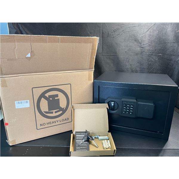 1 Steel Home Safe Box with Digital Keypad/Spare Keys - 1.2 Cuft - Fireproof/Waterproof Safe - New