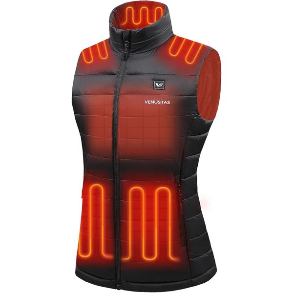 1 Venustas Women's Heated Vest with Battery Pack - Size Large - Brand New with Tags/Storage Bag!