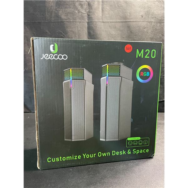 1 Box of Jeecoo M20 RGB Computer Speakers (One Pair/2Pcs) - Brand New!