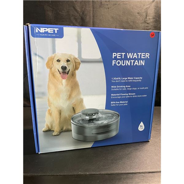 1 Large Size (5L Water Capacity) Automatic Pet Water Fountain - For Dogs/Cats - Brand New!
