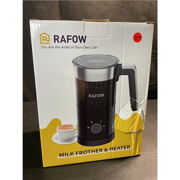 1 Rafow 4-in-1 Electric Milk Frother & Heater; Hot and Cold Coffee Foam Frother - 10oz - Brand New!
