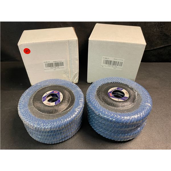 2 Boxes of Curved Flap Discs (4.5") for Angle Grinding/Sanding - Abrasive Grinding Discs; 5 Per Pack