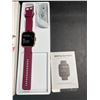 Image 3 : 1 Smart Watch/Fitness Tracker w/ 1.8" Touchscreen Display - Burgundy Red Band  - Brand New!