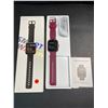 Image 2 : 1 Smart Watch/Fitness Tracker w/ 1.8" Touchscreen Display - Burgundy Red Band  - Brand New!