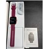Image 3 : 1 Smart Watch/Fitness Tracker w/ 1.8" Touchscreen Display - Burgundy Red Band  - Brand New!