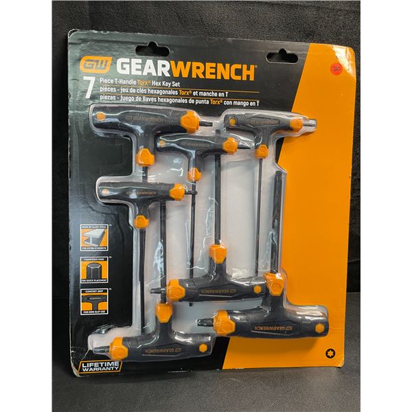 1 GearWrench 7-Piece T-Handle Hex Key Set - Brand New