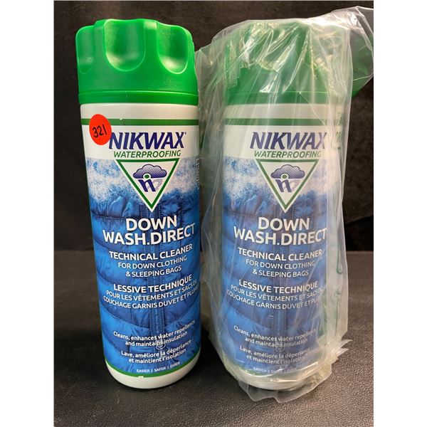 2 Bottles of Nikwax Waterproofing Down Wash Direct/Cleaner for Down Clothing & Sleeping Bags (300ml)