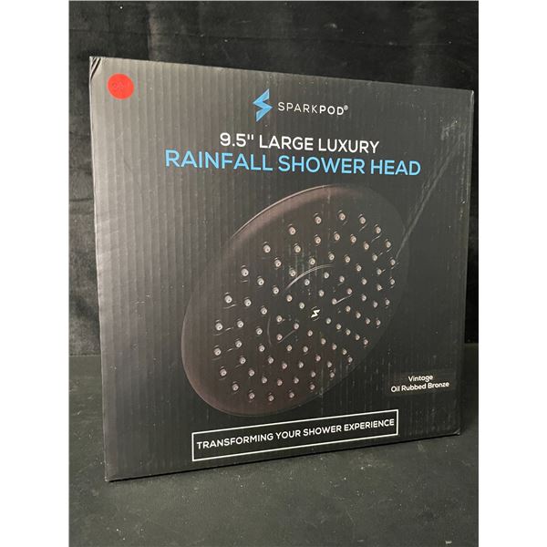 1 Sparkpod 9.5" Large Luxury Rainfall Shower Head - Brand New!
