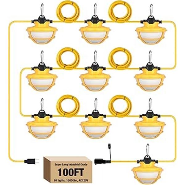 1 LED String Work Light - 100FT 130W Industrial Grade Construction/Work Light - Brand New!