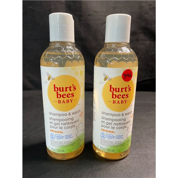 2 Bottles of Burt's Bees Baby Shampoo & Wash - Original - 8 fl. oz. - New
