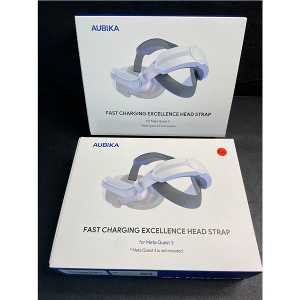 2 Aubika Fast Charging Excellence Head Straps for Meta Quest 3 - Brand New!