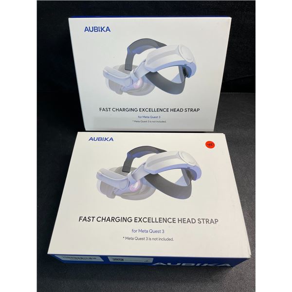2 Aubika Fast Charging Excellence Head Straps for Meta Quest 3 - Brand New!
