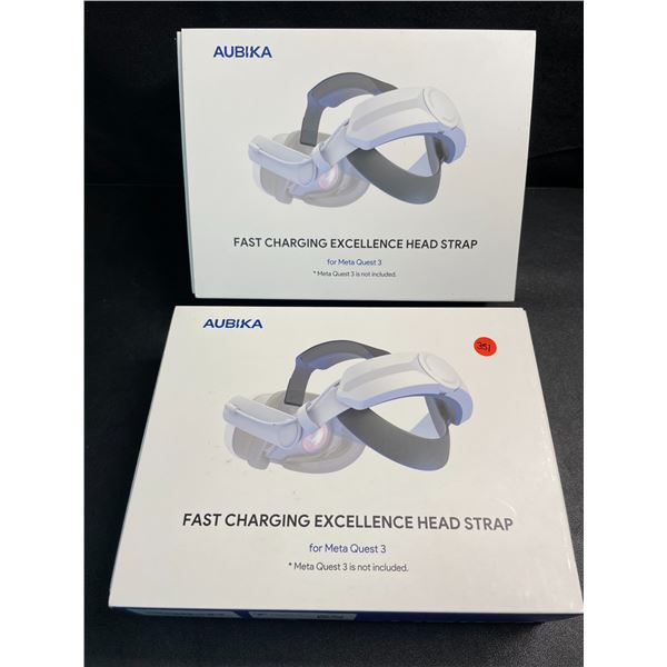 2 Aubika Fast Charging Excellence Head Straps for Meta Quest 3 - Brand New!