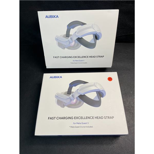 2 Aubika Fast Charging Excellence Head Straps for Meta Quest 3 - Brand New!