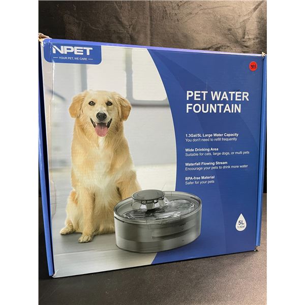1 Large Size (5L Water Capacity) Automatic Pet Water Fountain - For Dogs/Cats - Brand New!