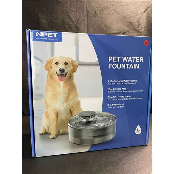 1 Large Size (5L Water Capacity) Automatic Pet Water Fountain - For Dogs/Cats - Brand New!