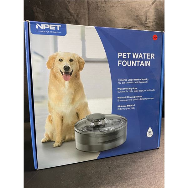 1 Large Size (5L Water Capacity) Automatic Pet Water Fountain - For Dogs/Cats - Brand New!