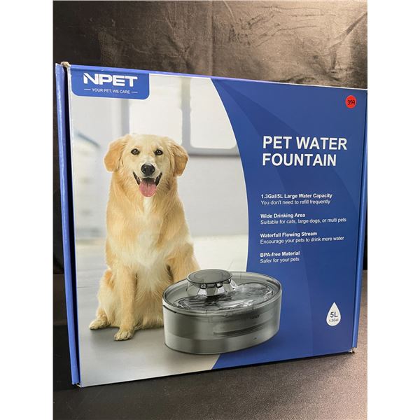 1 Large Size (5L Water Capacity) Automatic Pet Water Fountain - For Dogs/Cats - Brand New!
