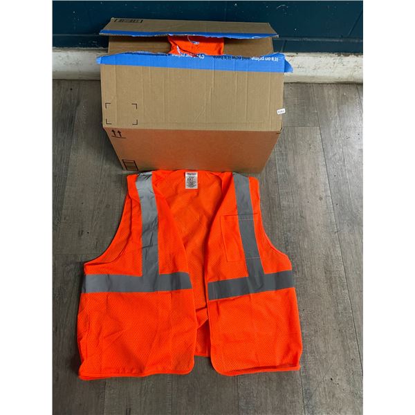 Box of 19 High-Visibility Safety Vests/Work Vests - Used - Sizes S/m 