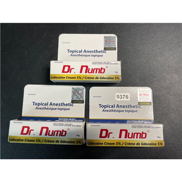 3 Dr.Numb Topical Anesthetic Lidocaine Creams (5%) - 10g - New