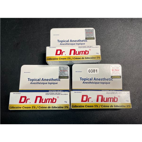 3 Dr.Numb Topical Anesthetic Lidocaine Creams (5%) - 10g - New