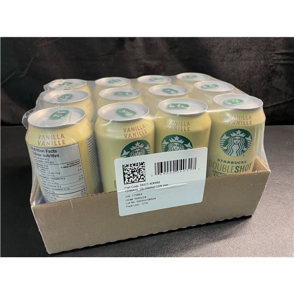 1 Case of Starbucks Double Shot Energy/Coffee Drinks - 12 Cans (444ml Each) Vanilla - BB: JN 09/25