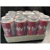 Image 1 : 1 Case of Bubly Cherry Sparkling Water - 12 King Size/Tall Cans (473ml Each) - Cherry Bubly