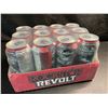 Image 1 : 1 Case of Rockstar Revolt Black Cherry Energy Drinks - 12 Cans (473ml Each)