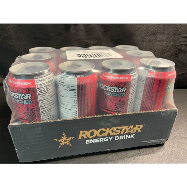 1 Case of Rockstar Revolt Black Cherry Energy Drinks - 12 Cans (473ml Each)