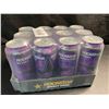 Image 1 : 1 Case of Rockstar Revolt Grape Energy Drinks - 12 Cans (473ml Each) - Grape Flavour